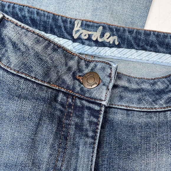 Boden Two Tone Straight Leg Jeans Size 10 Long - Picture 4 of 6